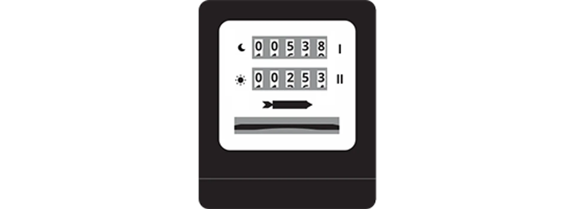 Analoge dubbele meter voor stroom